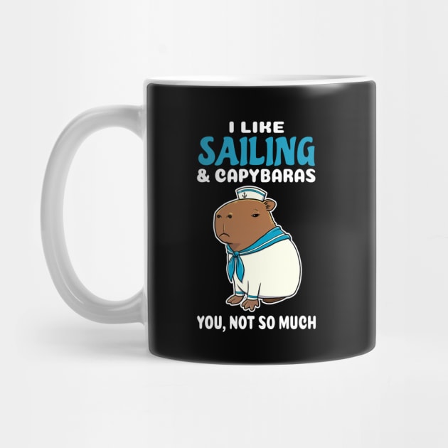 I Like Sailing and Capybaras you not so much cartoon by capydays